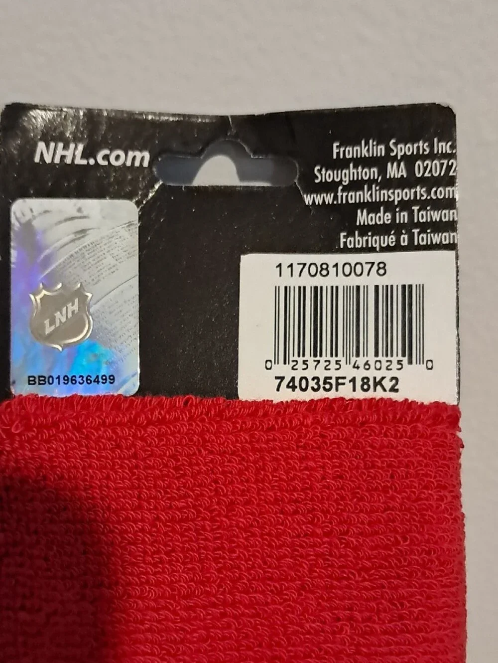 NHL Panthers Red Wristbands with Embroidered Logo
